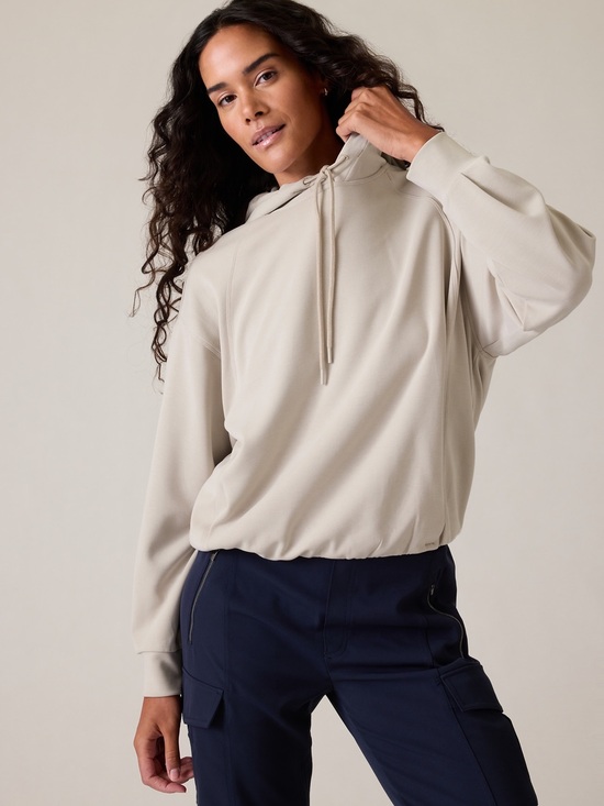 Athleta Sweaters - ATHLETA Seasoft Bubble Hem Hoodie abalone